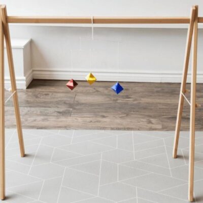 Montessori Materials Ece Toys (Etsy)  | Extra Tall Wooden Baby Gym For Montessori Mobiles