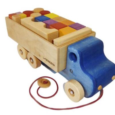 Toys Le Trusquin Boutique a Bois  | Wooden Blocks In A Truck