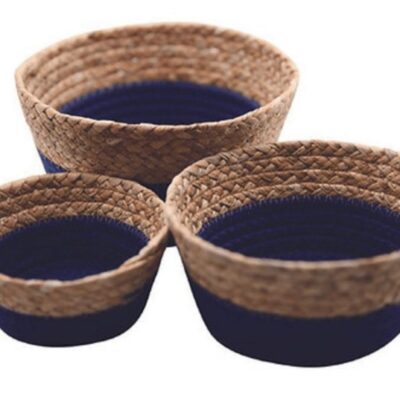 Montessori Materials MVITA  | Cotton Rope Natural Fiber Baskets (Set Of 3)