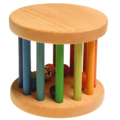 Montessori Materials Fire the Imagination  | Grimm’S Giant Rolling Wheel With Wooden Beads And Bells