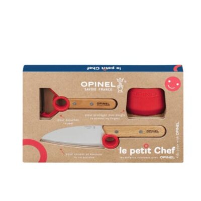 Montessori Materials Opinel  | Le Petit Chef Knife, Peeler, And Finger Guard Box Set