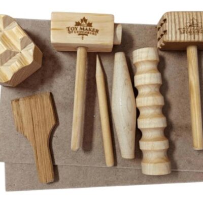 Montessori Materials Toy Makers of Lunenburg  | Wooden Playdough Tool Kit