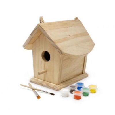 Toys Kinderfeets  | Kinderfeets Birdhouse With Paint And Brushes